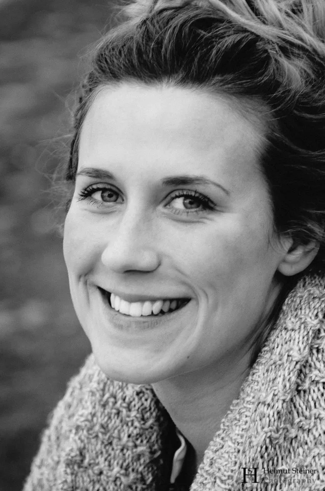 Portrait of a young blond woman in Cologne