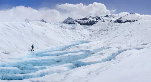 Lonely Hiker, Perito Moreno Glacier, Argentina